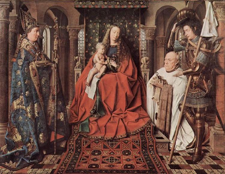Madonna des Kanonikus Georg van der Paele, mit Hl. Domizian, dem Hl. Georg und dem Stifter Paele, Jan Van Eyck